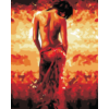 Kép 4/7 - Tüzes Topless Nő - számfestő készlet