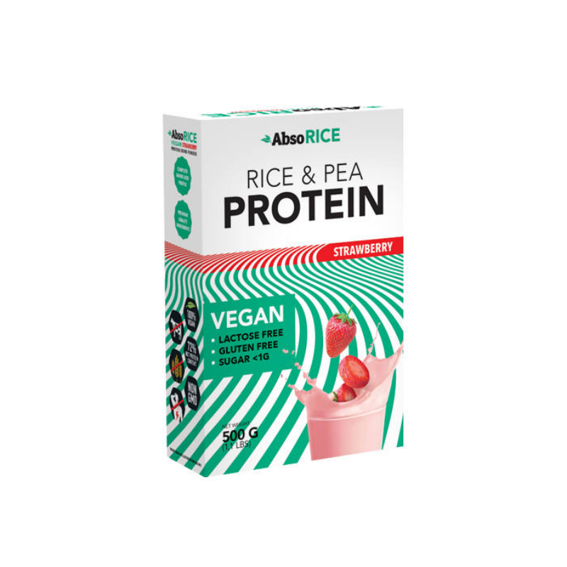 AbsoRICE protein 500g - Eper vegán fehérjepor