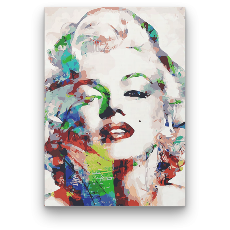 Színes Marilyn Monroe - számfestő készlet