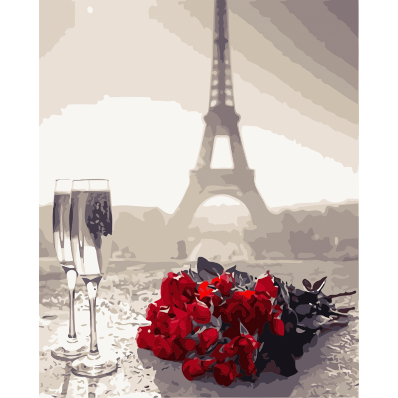 Romantika Párizsban - számfestő készlet