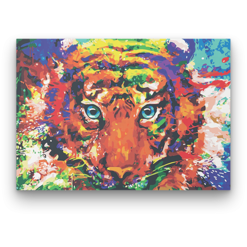 Színes Tigris - számfestő készlet