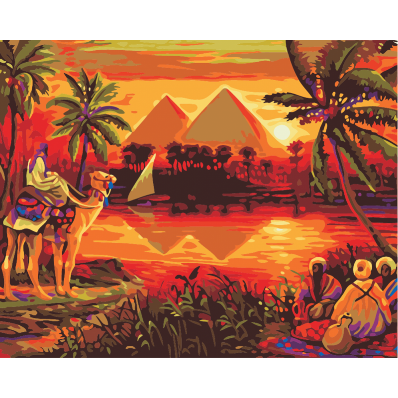 Egyiptomi Napfény - számfestő készlet
