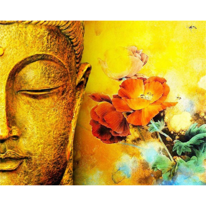 Sárga Buddha - számfestő készlet
