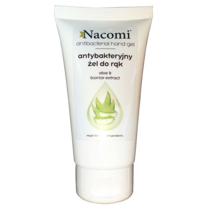 Nacomi - Kézfertőtlenítő ekcémás kézre 70% alkohollal, aloe veraval és édesgyökér kivonattal - 75 ml