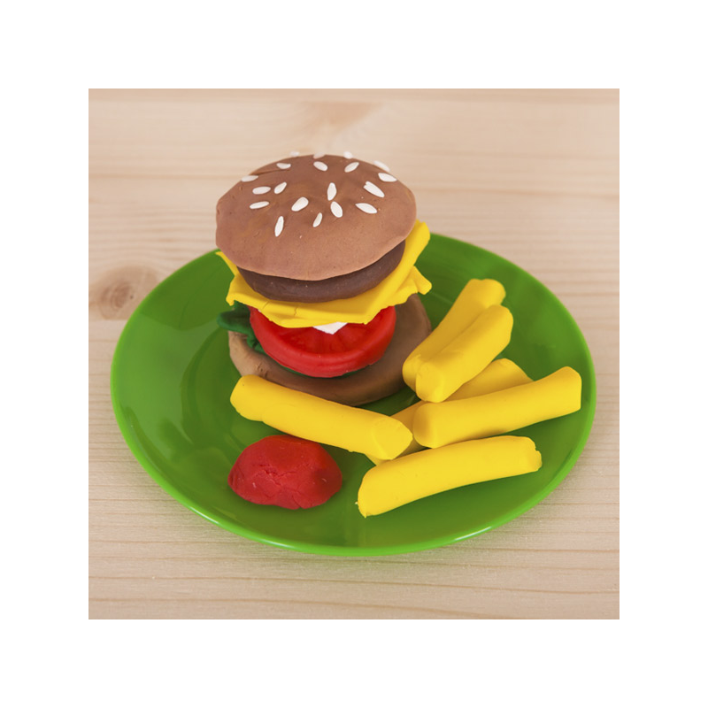 Eurekakids 1538220 Gyurmaformázó készlet - hamburger készítő