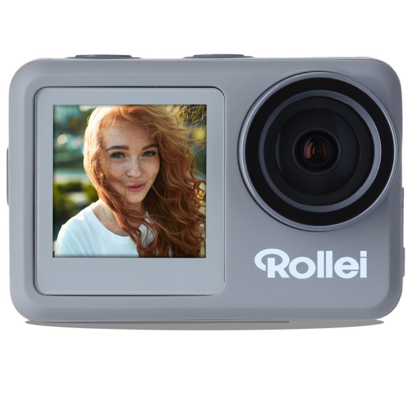 Rollei 9S Plus Akciókamera, 4K/30/60fps 16M 170° Wifi Képstabi Vízálló tok Érintő képernyő 2 kijelző