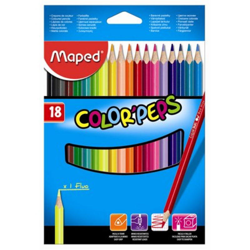 Maped Color`Peps Színes Ceruza Készlet 18 Darabos