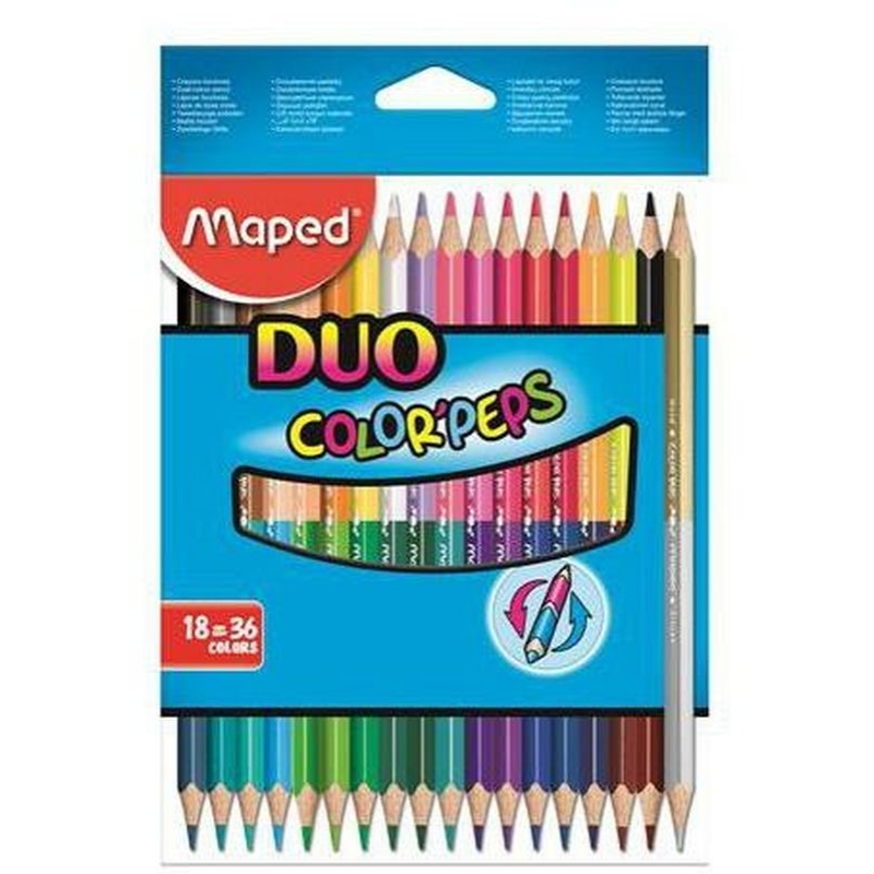 Maped Color Peps Duo Színesceruza Készlet Kétvégű 18/36 darab/csomag