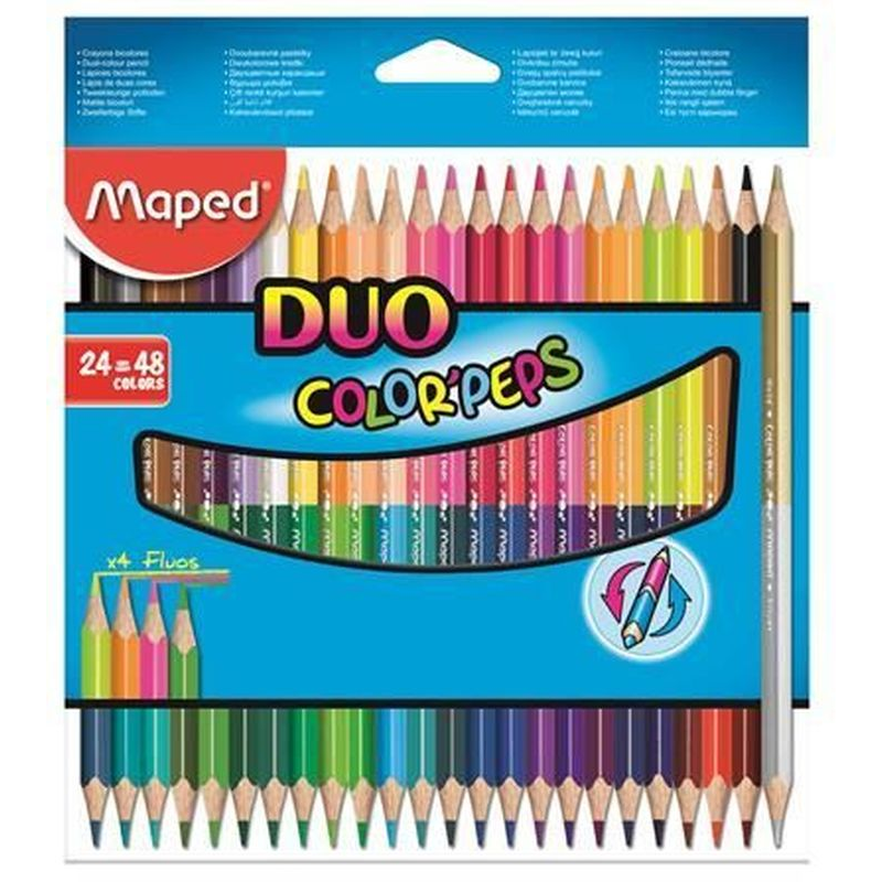 Maped Color Peps Duo Színesceruza Készlet Kétvégű 24/48 darab/csomag