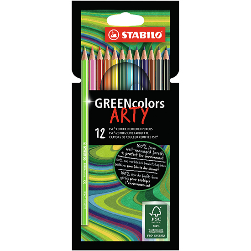 Stabilo Arty Greencolors Színesceruza Készlet 12 darab/készlet