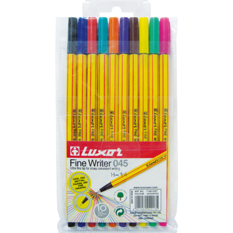 Luxor Fine Writer Tűfilc 0,45 mm 10 szín/készlet 10 darab/készlet