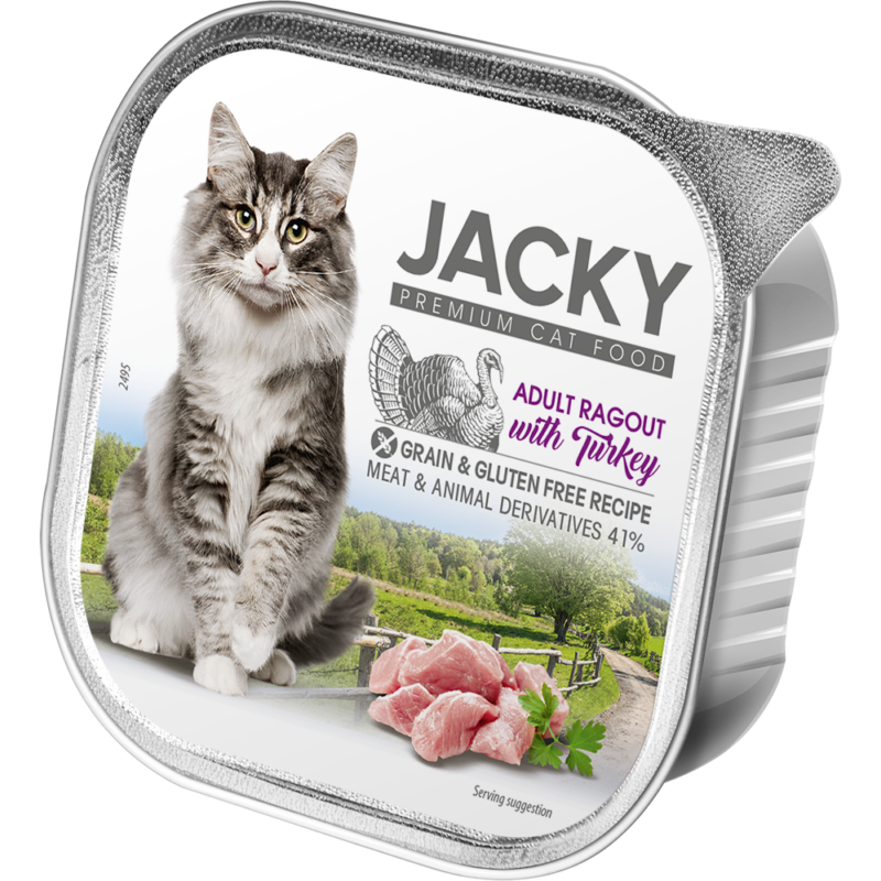 Jacky alutálka ragu pulyka 100g felnőtt macskáknak