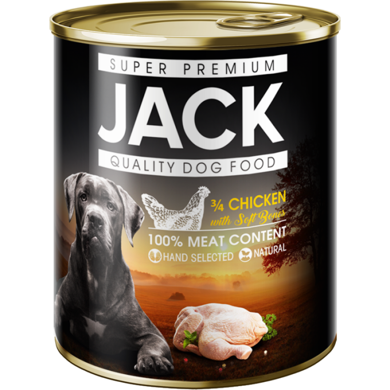 Jack konzerv 3/4 csirke 800g kutya