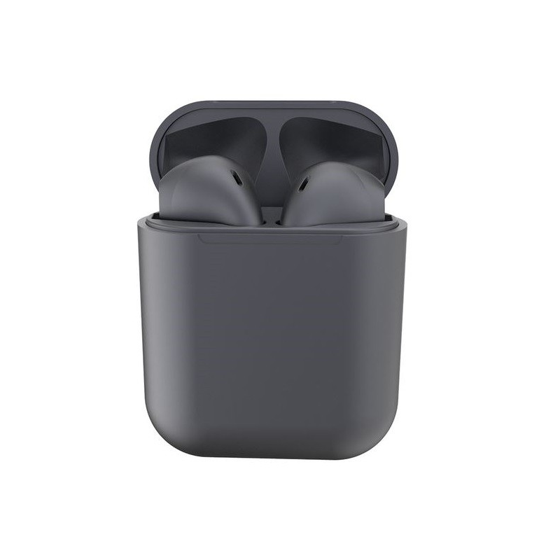 Bluetooth sztereó fülhallgató, v5.0, TWS, töltőtok, iNPods 12, metál, sötétszürke